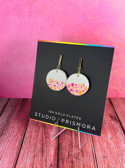 Terrazzo Circle Earrings