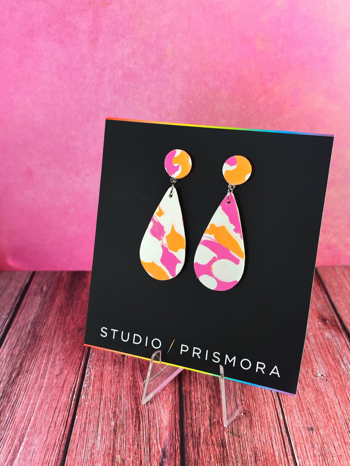 Abstract Teardrop Earrings