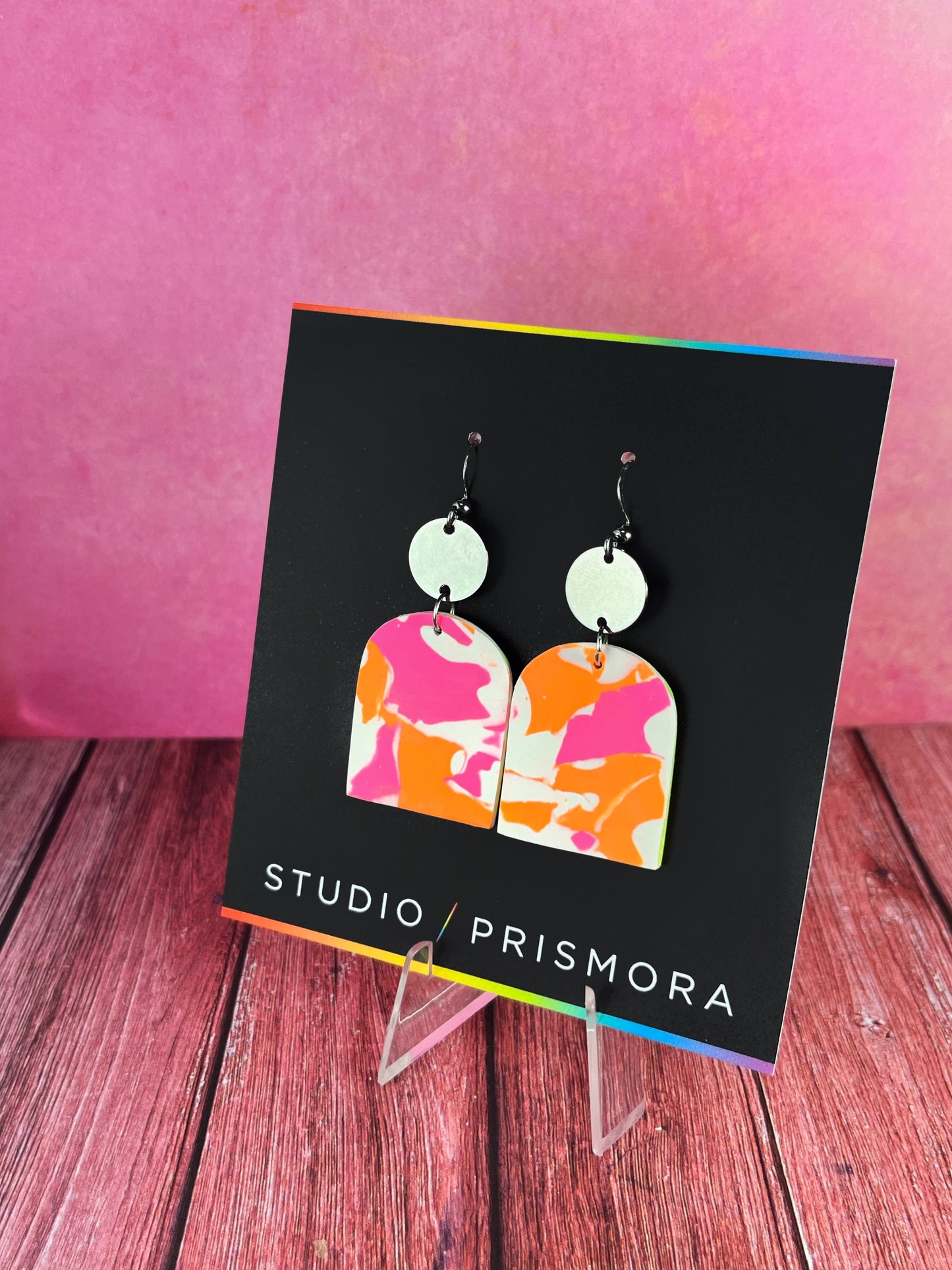 Abstract Arch Earrings - Stainless Steel