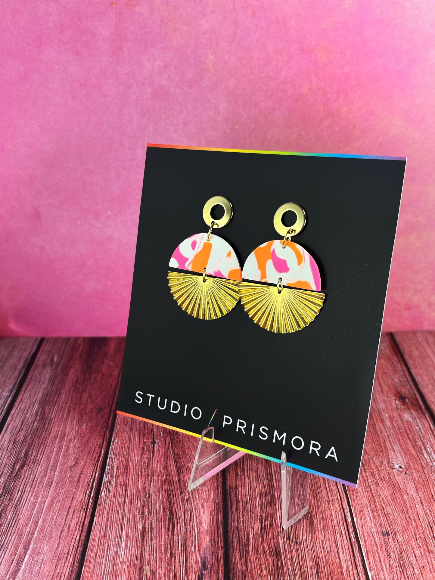 Abstract Semi Circle Earrings